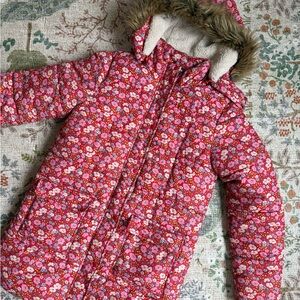 Mini Boden girls floral parka